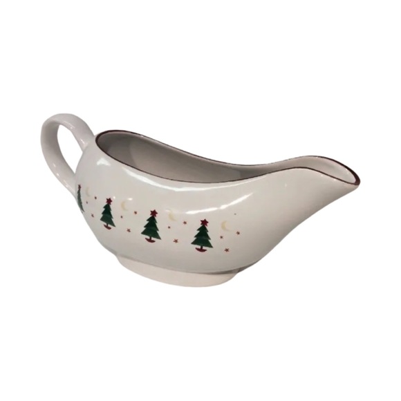 Sakura Debbie Mumm Magic of Santa Ceramic Porcelain Gravy Boat Christmas Tree - Picture 2 of 9